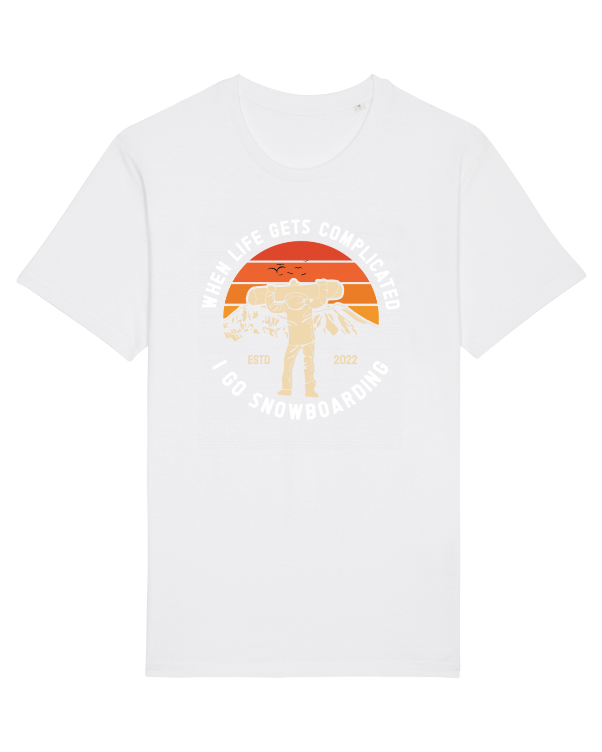 Tricou mânecă scurtă Unisex Rocker White