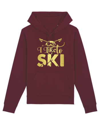 Sporturi de iarnă - I like to ski Burgundy