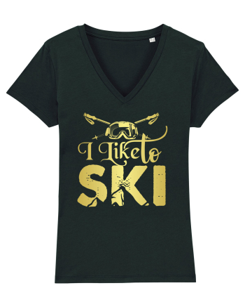 Sporturi de iarnă - I like to ski Black
