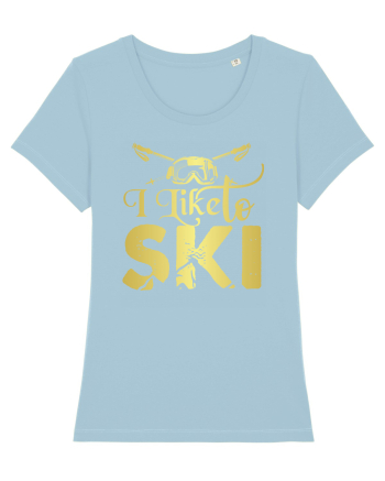 Sporturi de iarnă - I like to ski Sky Blue