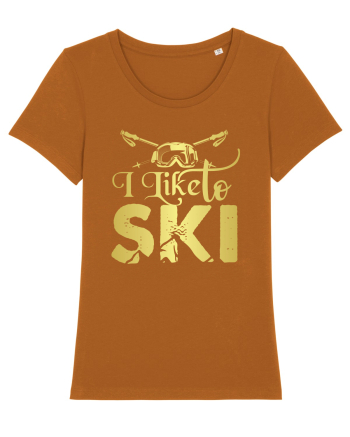 Sporturi de iarnă - I like to ski Roasted Orange