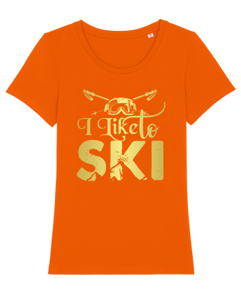 Sporturi de iarnă - I like to ski Bright Orange