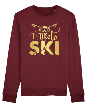Sporturi de iarnă - I like to ski Burgundy