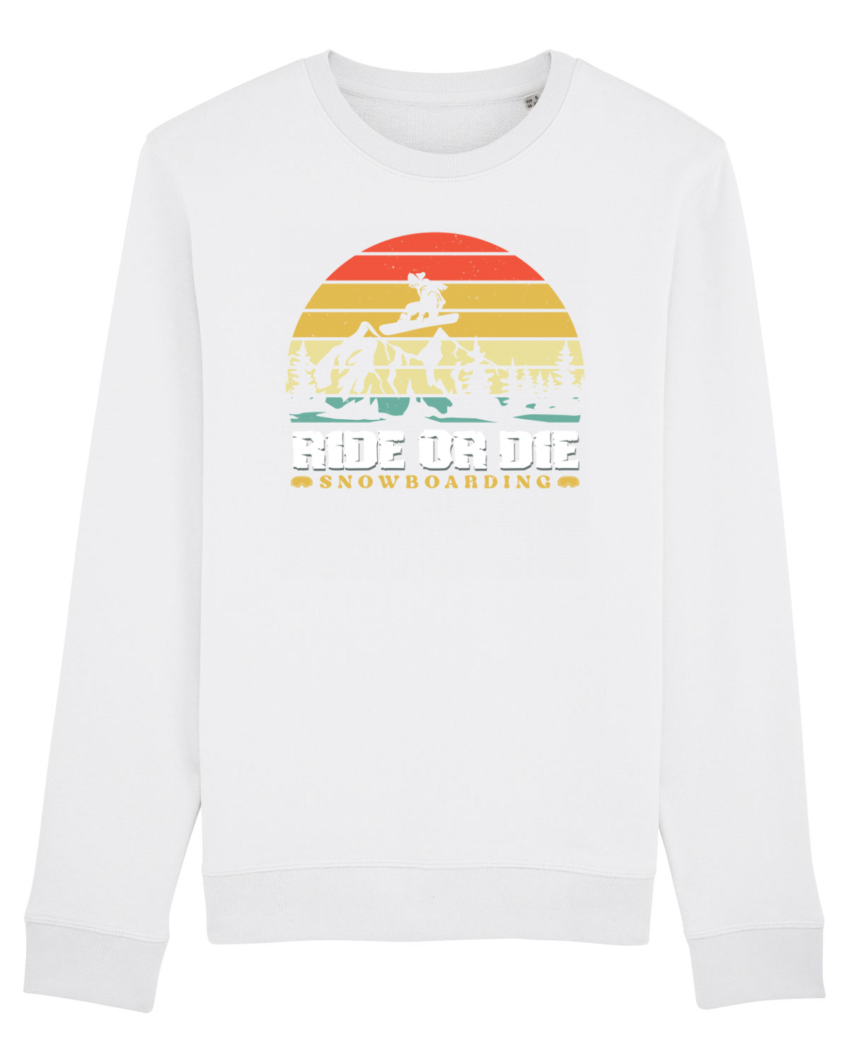 Bluză mânecă lungă Unisex Rise White
