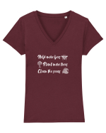 Bees, Trees, Seas Tricou mânecă scurtă guler V Damă Evoker