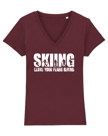 Sporturi de iarnă - Skiing - leave your fears behind Burgundy