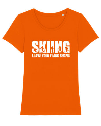 Sporturi de iarnă - Skiing - leave your fears behind Bright Orange