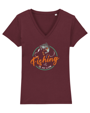 Fishing is my life Burgundy
