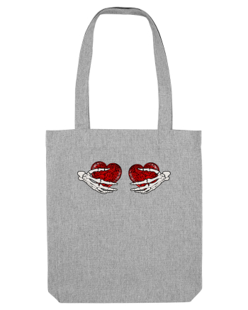 Two Hearts Heather Grey