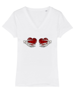 Two Hearts Tricou mânecă scurtă guler V Damă Evoker