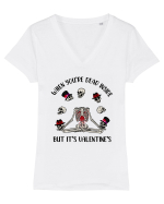 When You're Dead Inside But It's Valentine's Tricou mânecă scurtă guler V Damă Evoker