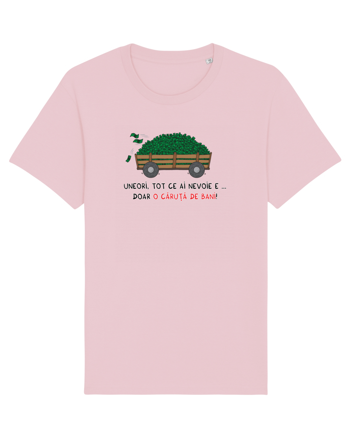 Tricou mânecă scurtă Unisex Rocker Cotton Pink