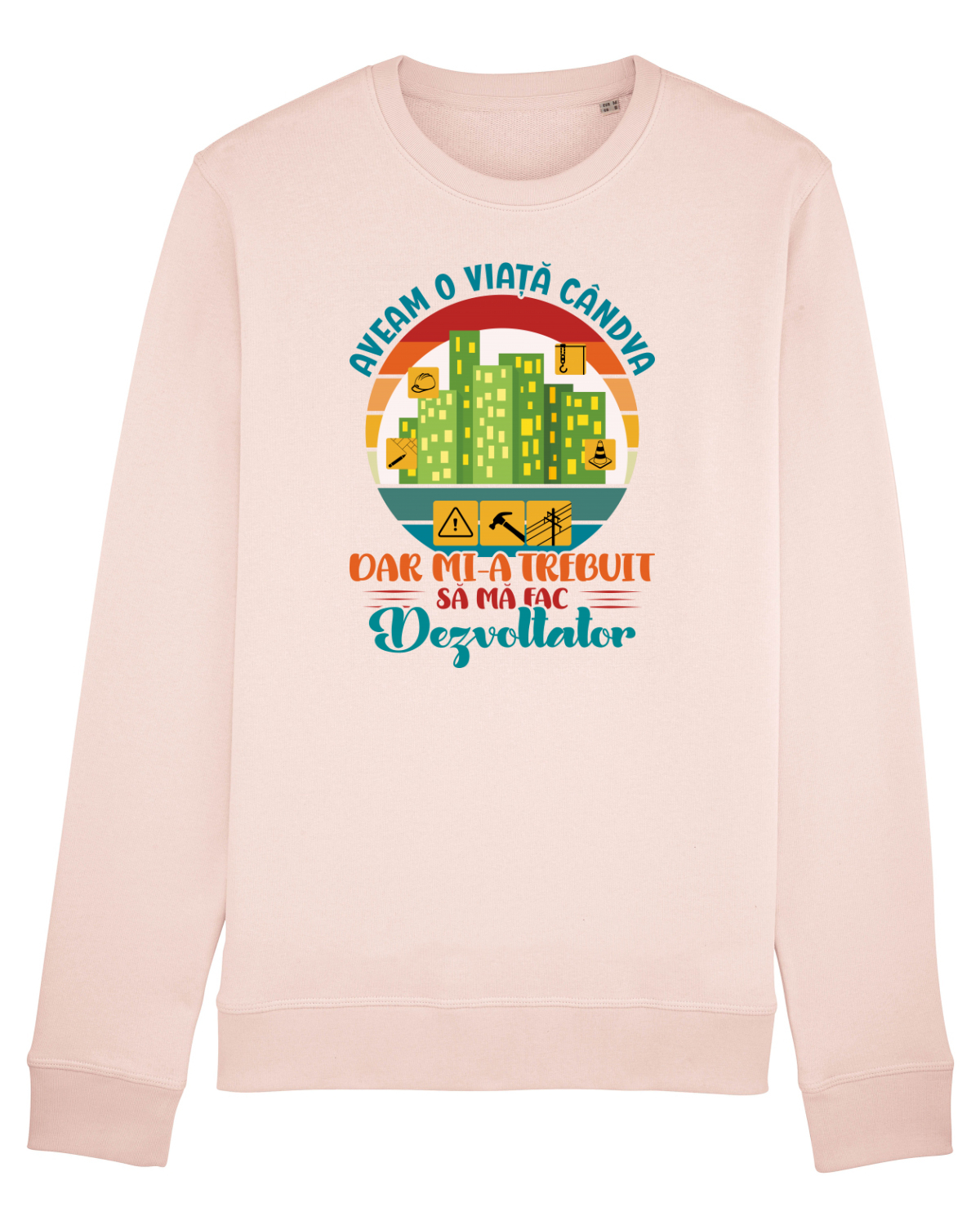 Bluză mânecă lungă Unisex Rise Candy Pink
