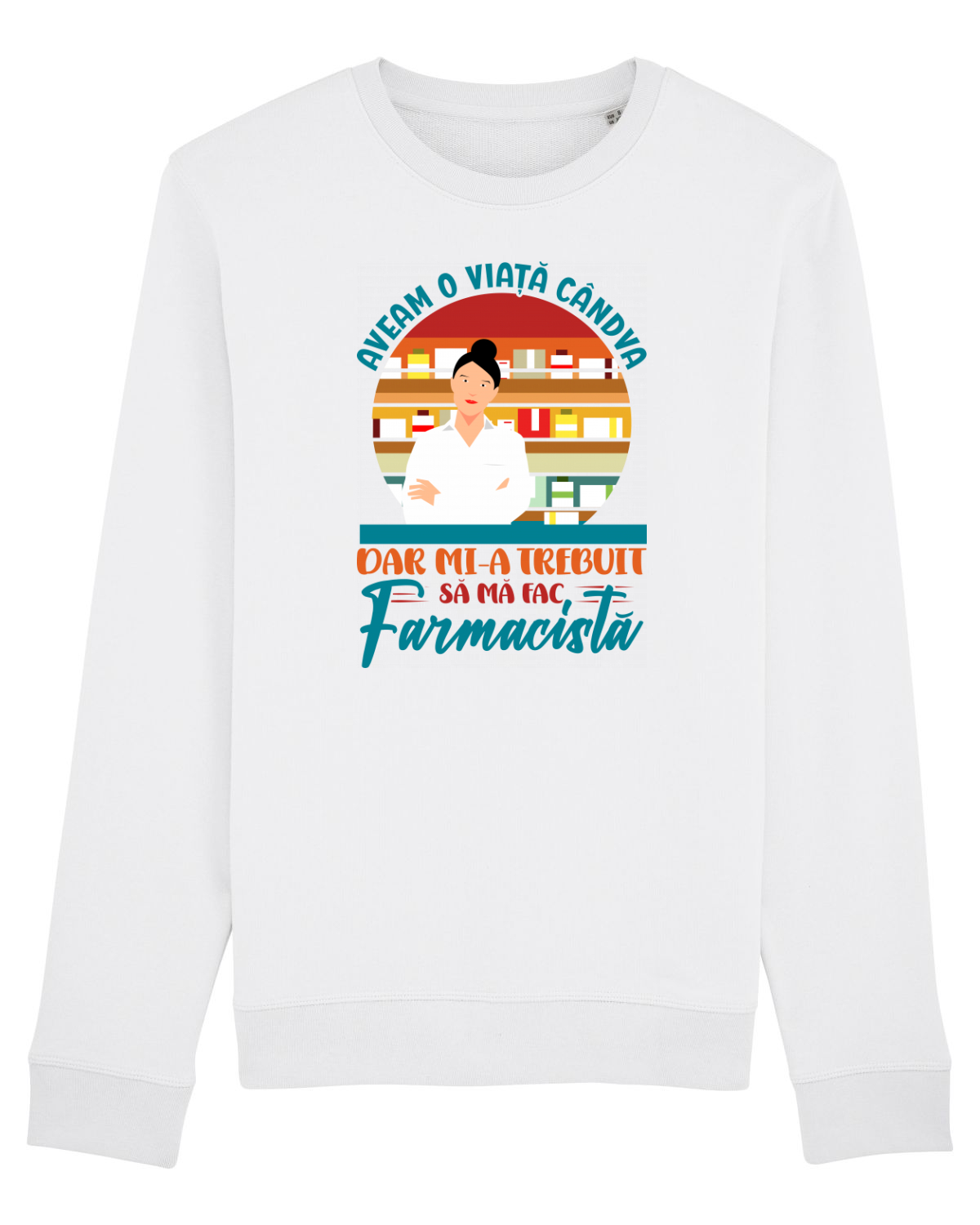 Bluză mânecă lungă Unisex Rise White