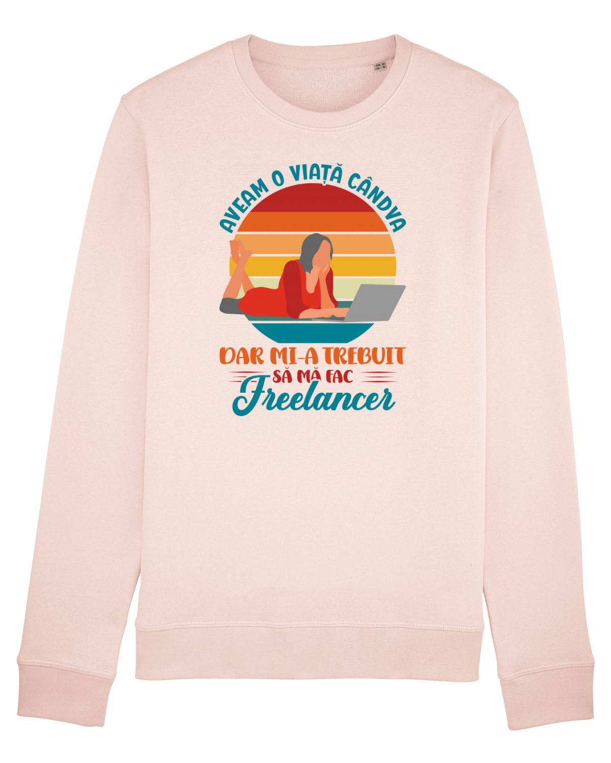 Bluză mânecă lungă Unisex Rise Candy Pink