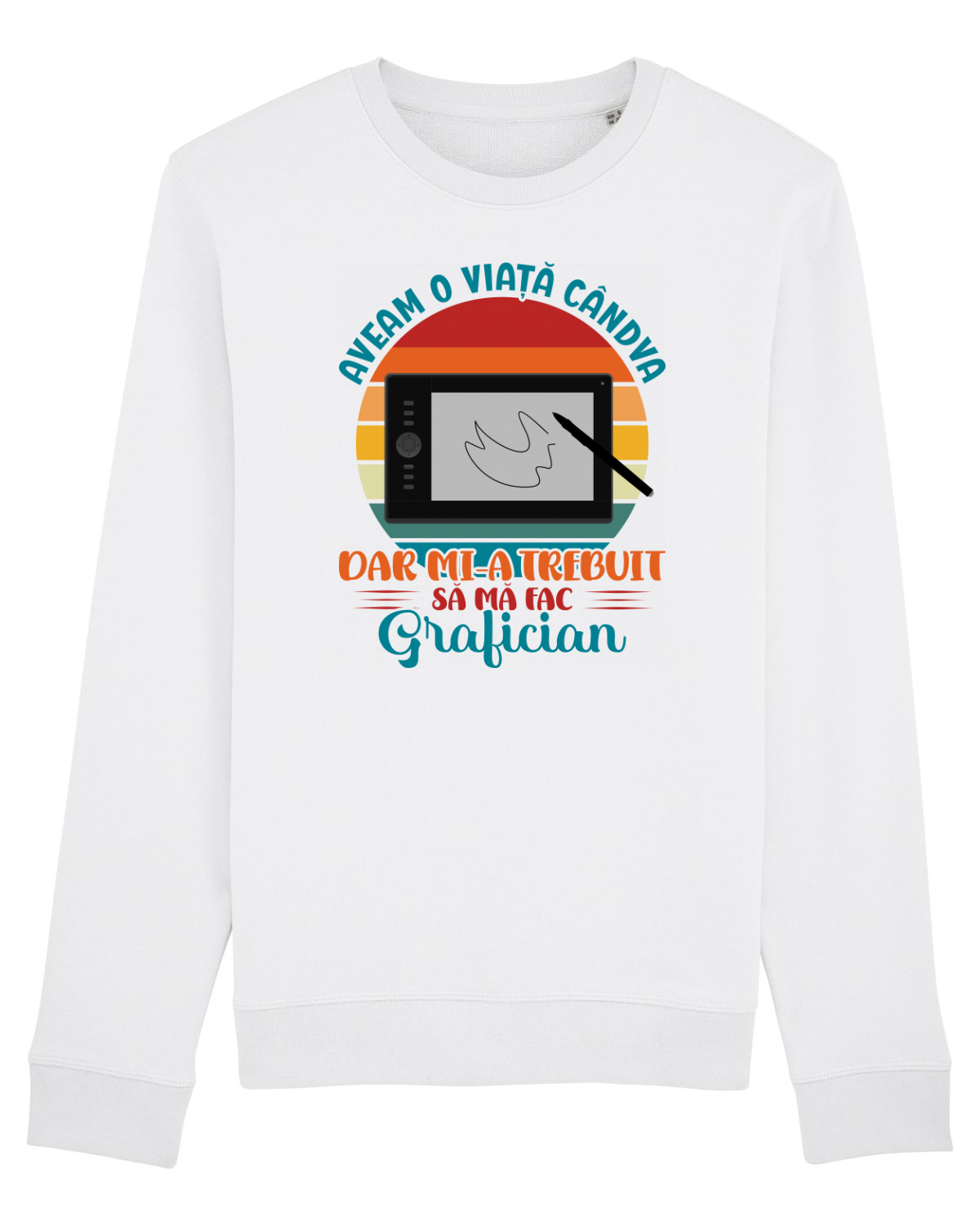Bluză mânecă lungă Unisex Rise White