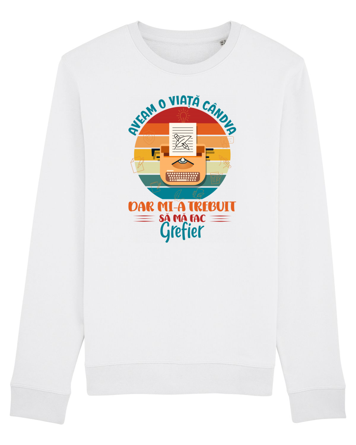 Bluză mânecă lungă Unisex Rise White
