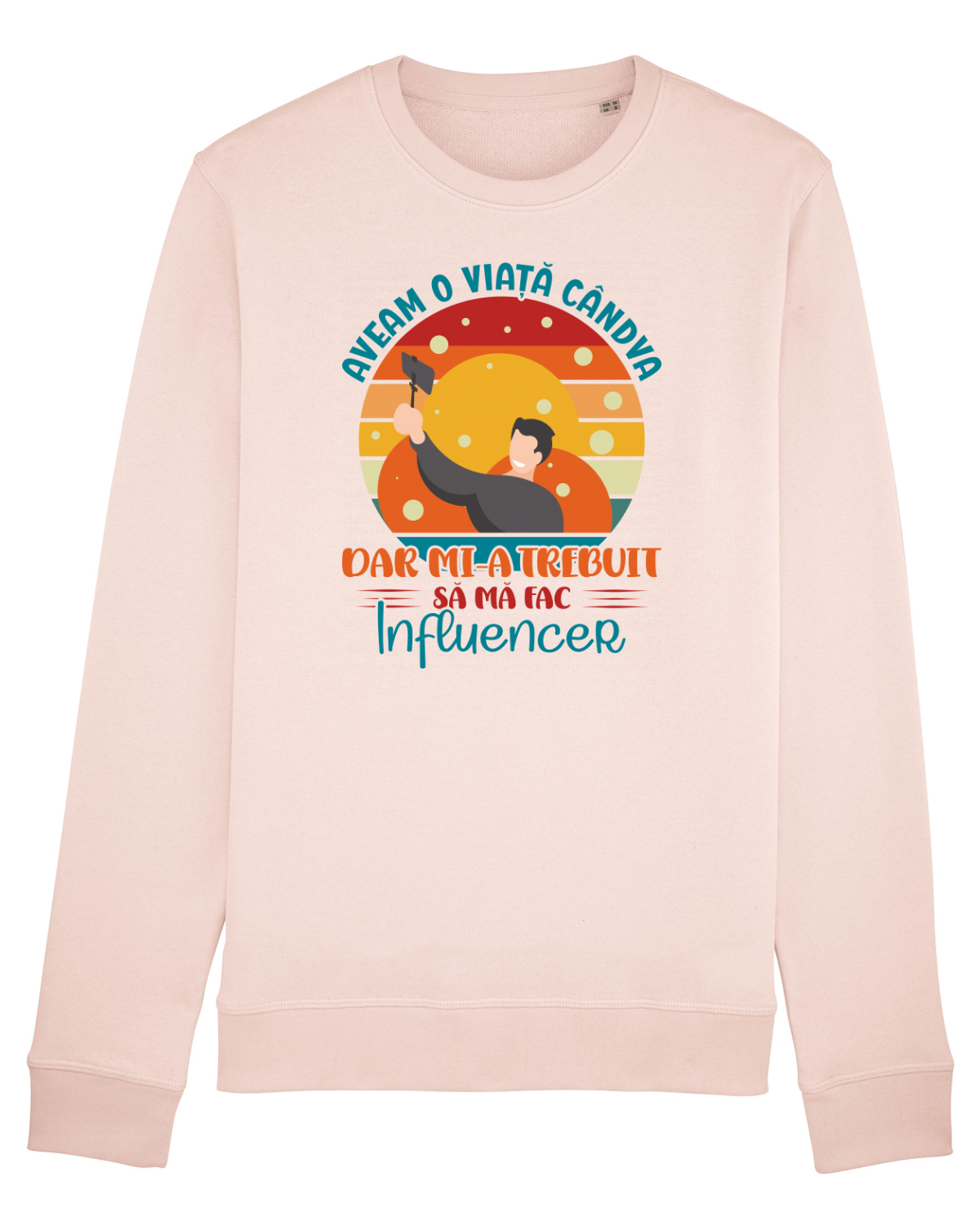 Bluză mânecă lungă Unisex Rise Candy Pink