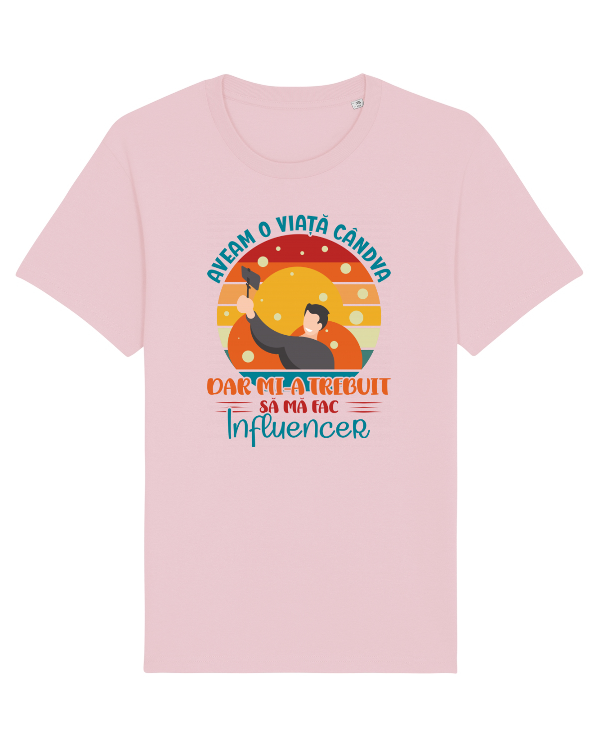 Tricou mânecă scurtă Unisex Rocker Cotton Pink