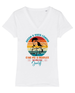 M-am făcut jurist Tricou mânecă scurtă guler V Damă Evoker