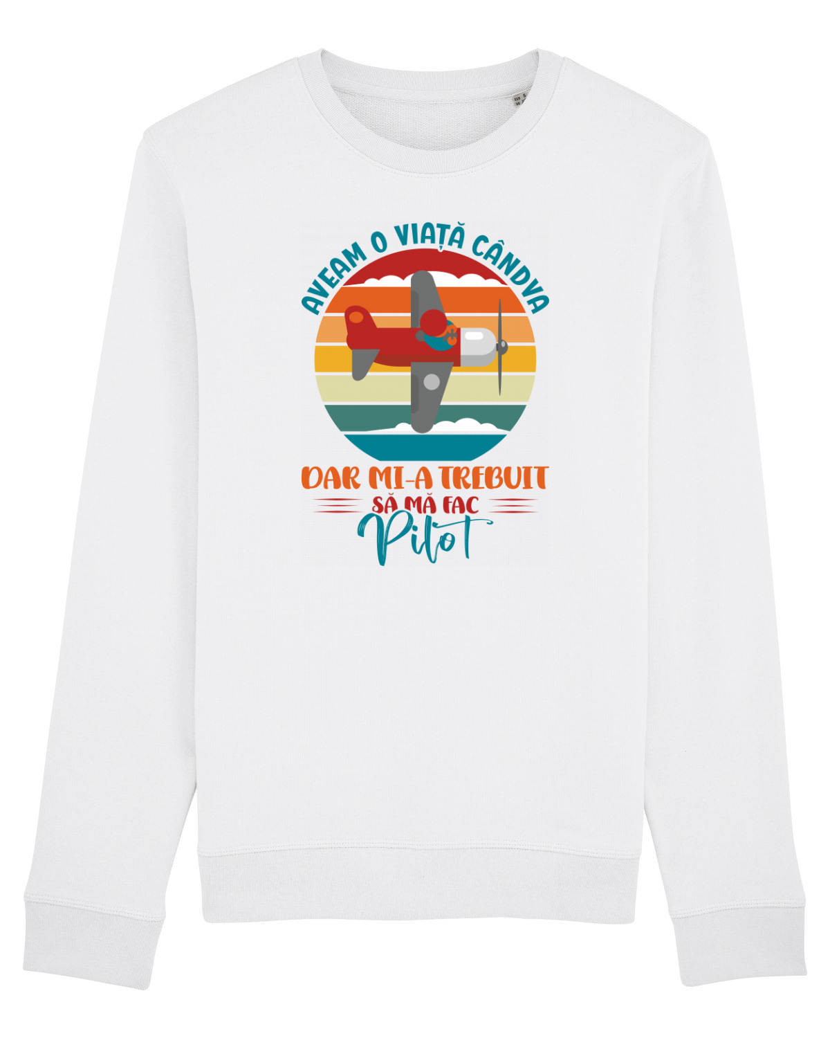 Bluză mânecă lungă Unisex Rise White