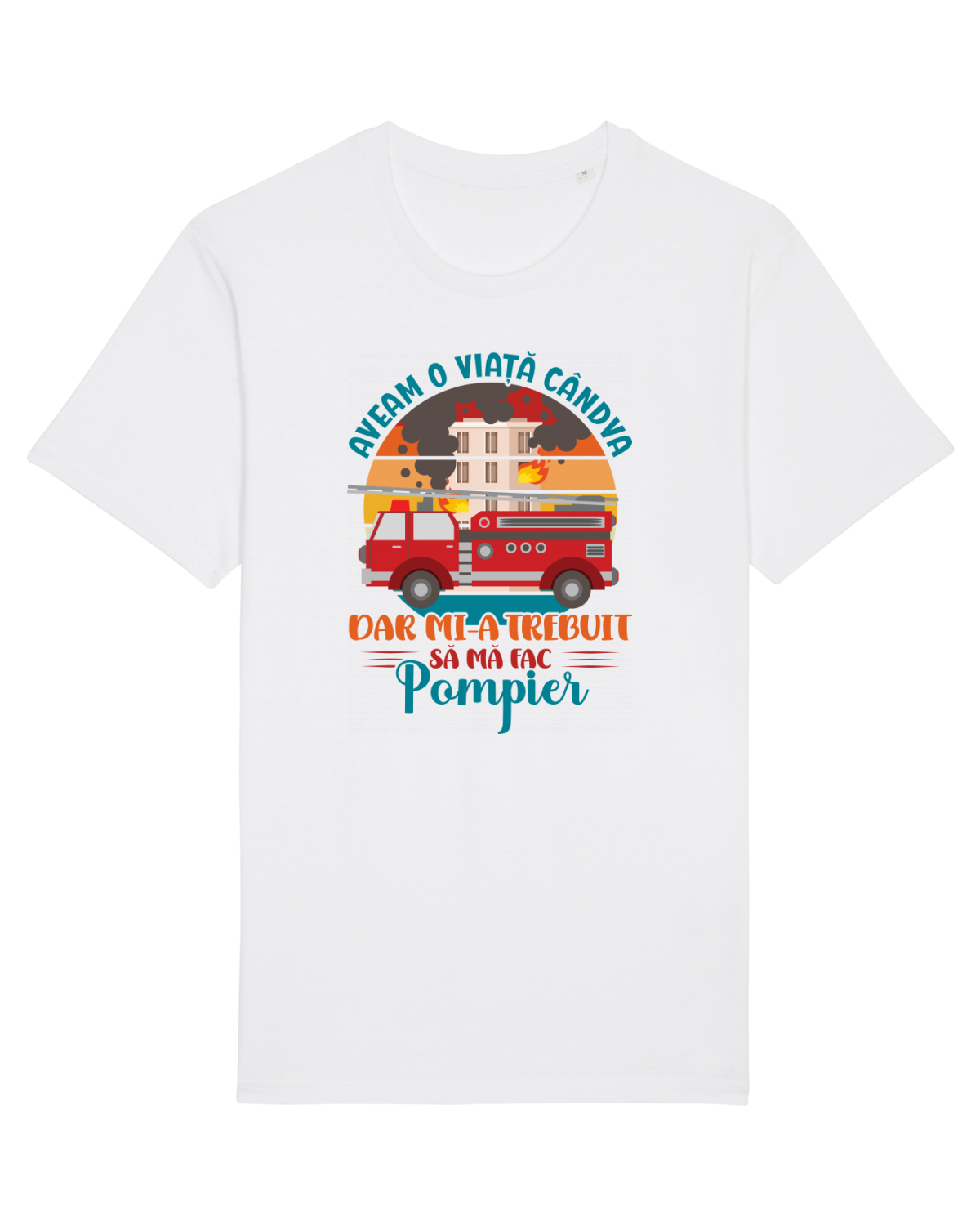 Tricou mânecă scurtă Unisex Rocker White