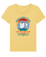 M-am făcut terapeut v1 -ea Tricou mânecă scurtă guler larg fitted Damă Expresser