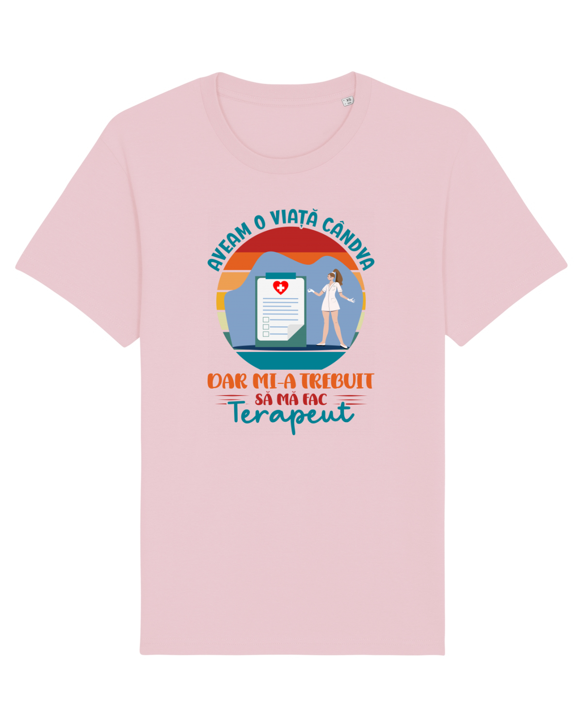 Tricou mânecă scurtă Unisex Rocker Cotton Pink