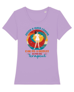 M-am făcut terapeut v2 -ea Tricou mânecă scurtă guler larg fitted Damă Expresser