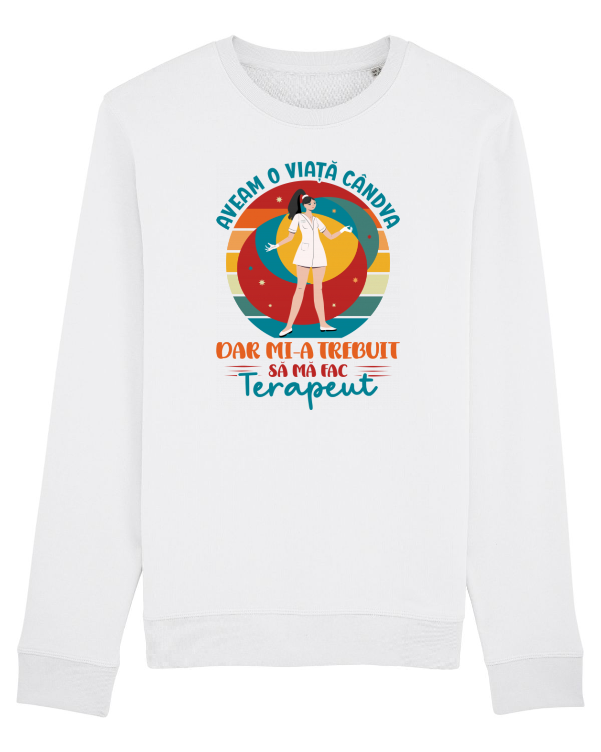 Bluză mânecă lungă Unisex Rise White