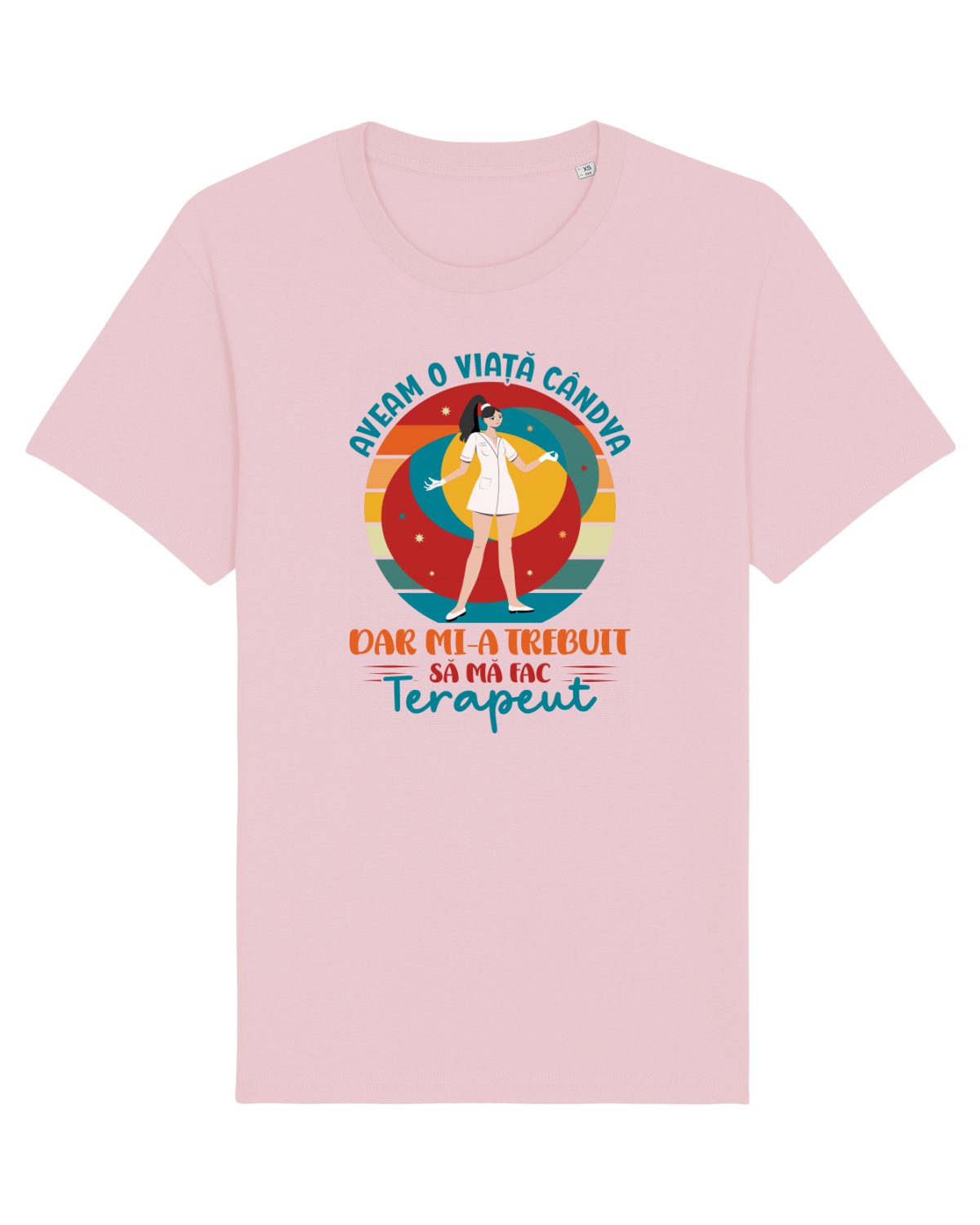 Tricou mânecă scurtă Unisex Rocker Cotton Pink