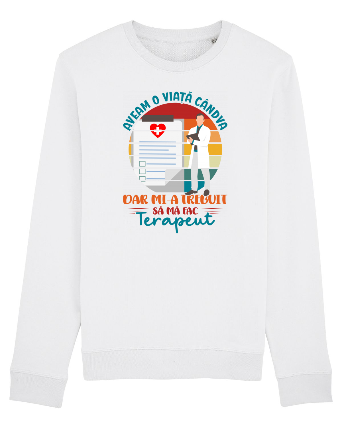Bluză mânecă lungă Unisex Rise White