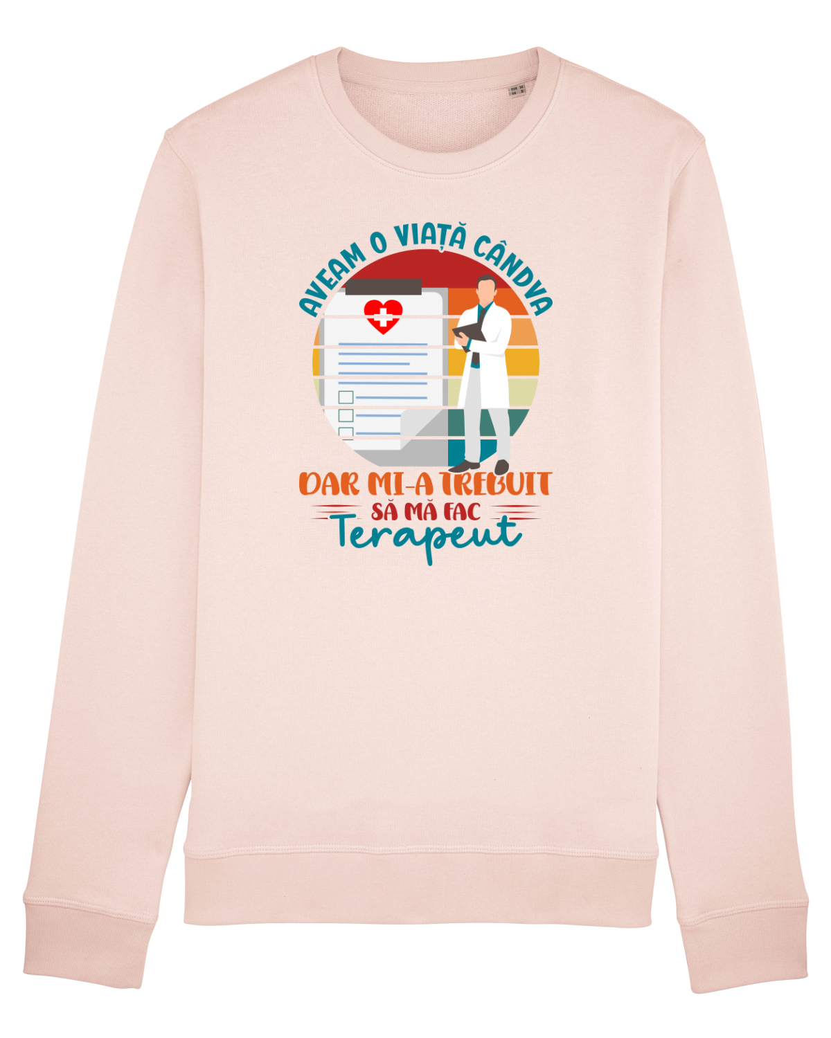 Bluză mânecă lungă Unisex Rise Candy Pink