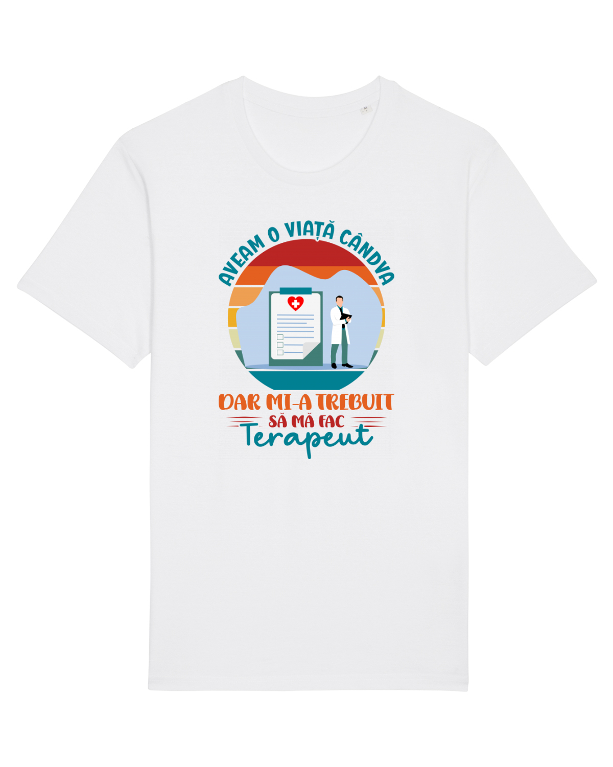 Tricou mânecă scurtă Unisex Rocker White