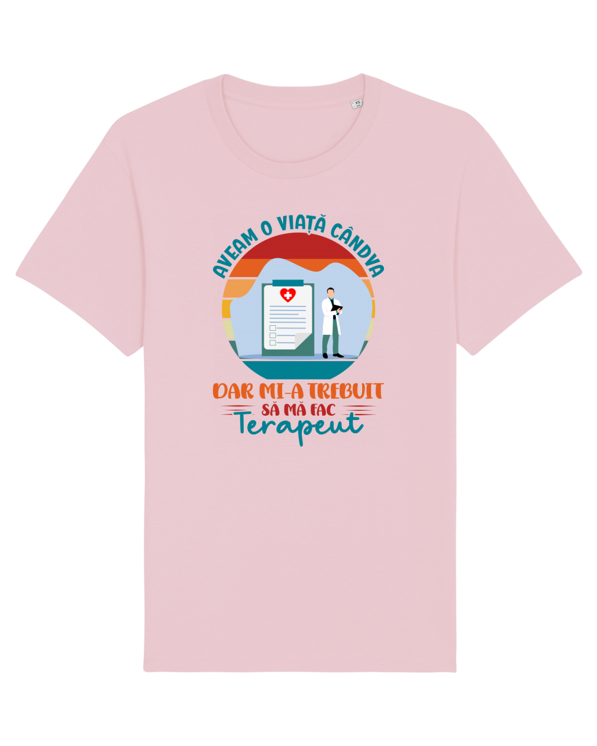 Tricou mânecă scurtă Unisex Rocker Cotton Pink