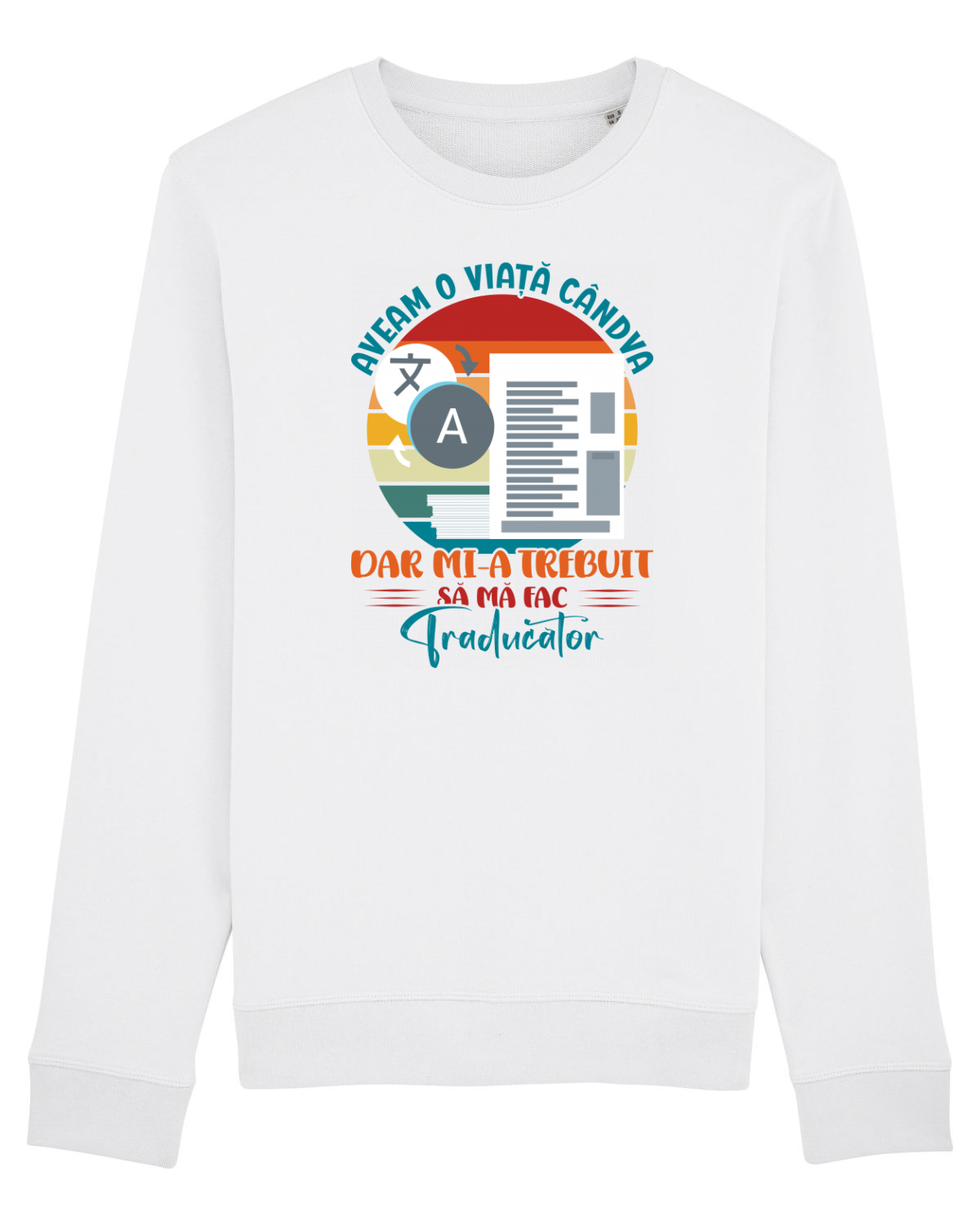 Bluză mânecă lungă Unisex Rise White