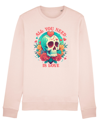 All You Need Is Love Valentine Skull Candy Pink