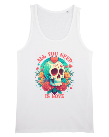 All You Need Is Love Valentine Skull White