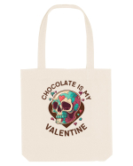 Chocolate Is My Valentine Skull Sacoșă textilă