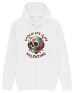 Chocolate Is My Valentine Skull Hanorac cu fermoar Unisex Connector