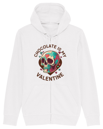 Chocolate Is My Valentine Skull White