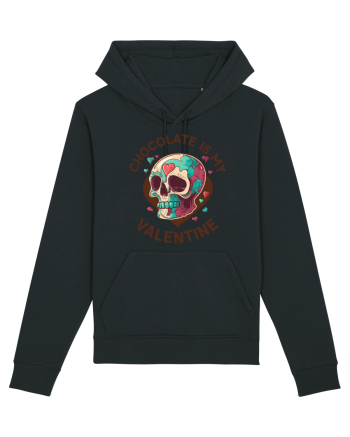 Chocolate Is My Valentine Skull Black