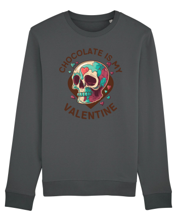 Chocolate Is My Valentine Skull Anthracite