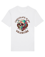 Chocolate Is My Valentine Skull Tricou mânecă scurtă Unisex Rocker