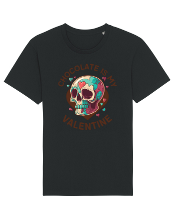 Chocolate Is My Valentine Skull Black