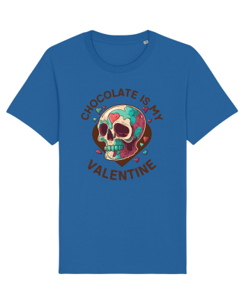 Chocolate Is My Valentine Skull Royal Blue