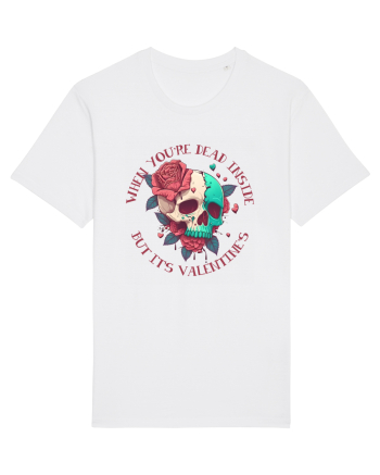 Dead Inside But It's Valentine Skull White