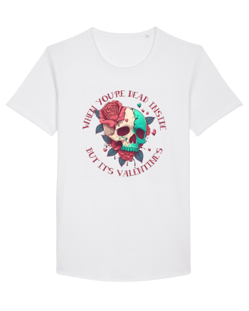 Dead Inside But It's Valentine Skull White