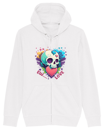Ew Love Heart Valentine Skull White