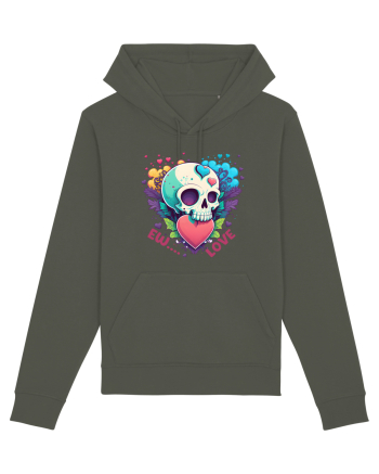 Ew Love Heart Valentine Skull Khaki
